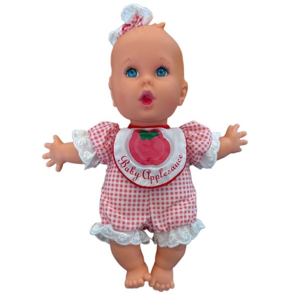 Vintage 1996 Gerber Baby “Baby Applesauce” 8.5" Doll With Bow - NEW